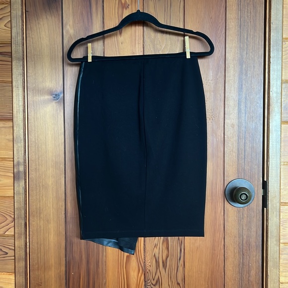 Bailey 44 Leather and Jersey Pencil Skirt - Picture 2 of 6